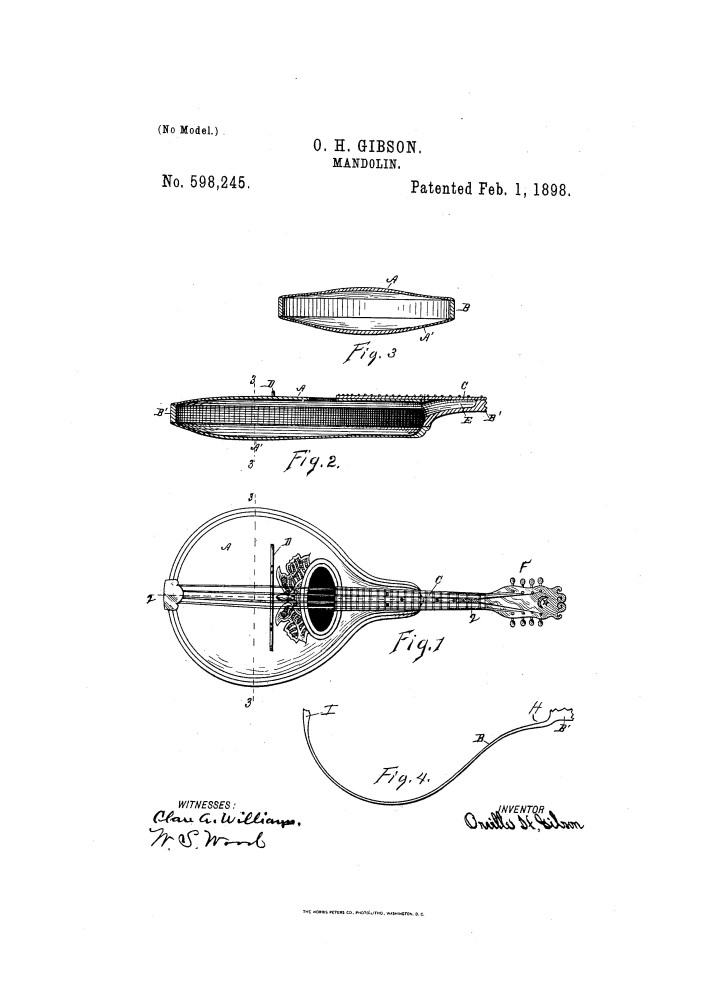 Brevet_Mandoline_orville_gibson_1898_photos_deco_site_D_Simon_Guitares_Archtop_Vintage_Sunburst_Artisan_Luthier_Crach_Bretagne_Morbihan_France_picking_Blues_Guitare_Archtop_17_pouces_D.Simon_Luthier_Archtop_guitare_sculte_mains_vernis_gomme_laque_vintage_sunburst